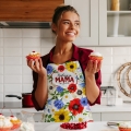 Kubek i Fartuch Kuchenny z Nadrukiem dla Mamy - Prezent na Dzień Matki - Zestaw Prezentowy dla Mamy - Wildflowers