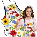 Kubek i Fartuch Kuchenny z Nadrukiem dla Mamy - Prezent na Dzień Matki - Zestaw Prezentowy dla Mamy - Wildflowers