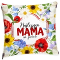 Kubek, Podkładka i Poszewka z Nadrukiem dla Mamy - Prezent na Dzień Matki - Zestaw Prezentowy dla Mamy - Wildflowers