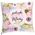 Kubek, Podkładka i Poszewka z Nadrukiem dla Mamy - Prezent na Dzień Matki - Zestaw Prezentowy dla Mamy - Pastelowe Róże