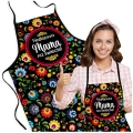 Fartuch z Nadrukiem dla Mamy + Zestaw Narzędzi Ogrodowych + Nasiona - Prezent na Dzień Matki - Zestaw Prezentowy dla Mamy - Folk
