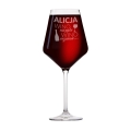 Kieliszek XXL do Wina z Grawerem - Prezent z Imieniem Dla Niej - Duży Kieliszek Do Wina - Wino nie Pyta