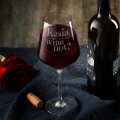 Kieliszek XXL do Wina z Grawerem - Prezent z Imieniem Dla Niej - Duży Kieliszek Do Wina -  Wine Not?