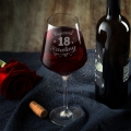 Kieliszek XXL do Wina z Grawerem na Urodziny - Prezent Urodzinowy - Duży Kieliszek Do Wina - Bajeczna Osiemnastka