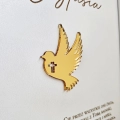 Ozdobna Ramka na Chrzest Święty - Pamiątka Na Chrzciny - Obrazek Personalizowany - Gołąbek