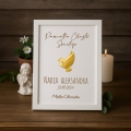 Ozdobna Ramka na Chrzest Święty - Pamiątka Na Chrzciny - Obrazek Personalizowany - Stópki