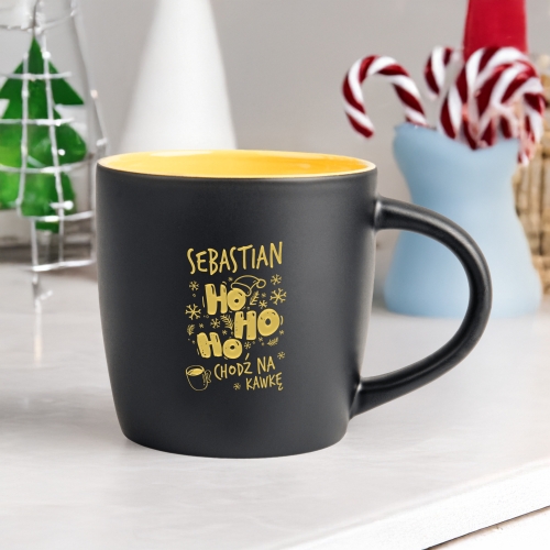 Kubek z Imieniem Na Święta - Kubek Prezent Na Mikołaja, Święta - Ho, Ho, Ho