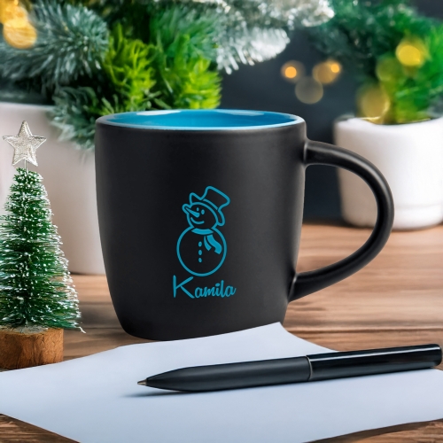 Kubek z Imieniem Na Święta - Kubek Prezent Na Mikołaja - Bałwan