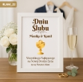 Ozdobna Ramka na Ślub- Pamiątka Ślubu - Obrazek Personalizowany - W Dniu Ślubu