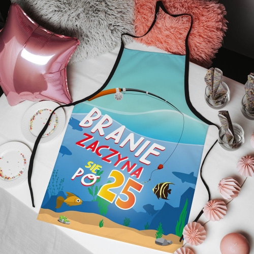 Fartuch kuchenny z nadrukiem na urodziny