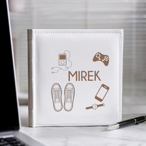 Album Biały Na Zdjęcia z Grawerem Prezent - Album na Zdjęcia - Elektronika