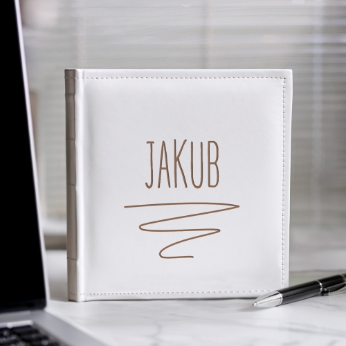 Album Biały Na Zdjęcia z Grawerem Prezent - Album na Zdjęcia - Linia