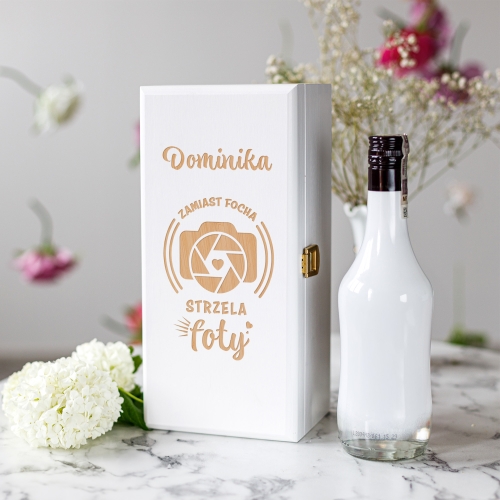 Skrzynka na Alkohol z Grawerem - Prezent dla Fotografa - Strzelam Foty