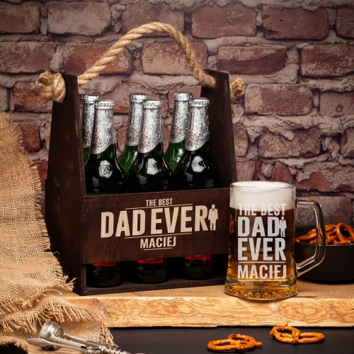 Nosidło na Piwo z Grawerem dla Taty - Prezent na Dzień Ojca - The Best Dad