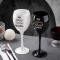 Kieliszki do Wina z Grawerem - Prezent dla Par - Kieliszek Biały i Czarny - Zestaw Prezentowy dla Pary - Prezent na Walentynki - Najlepsi