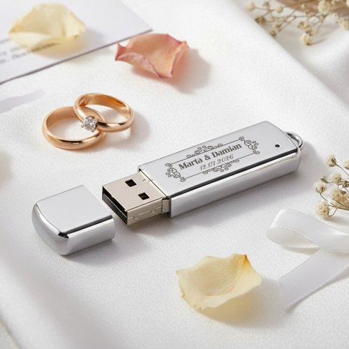 Pendrive Na Zdjęcia  - Prezent Dla Gości, Rodziców - Pamięć Na Zdjęcia z Wesela - Ornamenty