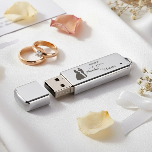 Pendrive Na Zdjęcia  - Prezent Dla Gości, Rodziców - Pamięć Na Zdjęcia z Wesela - Młoda Para