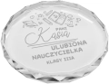 Statuetka na Dzień Nauczyciela - Kryształowy Medal Prezent dla Nauczyciela - Ulubiona Nauczycielka/Nauczyciel