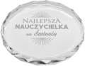 Statuetka na Dzień Nauczyciela - Kryształowy Medal Prezent dla Nauczyciela - Najlepsza Nauczycielka/Nauczyciel