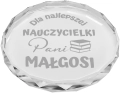 Statuetka na Dzień Nauczyciela - Kryształowy Medal Prezent dla Nauczyciela - Książki