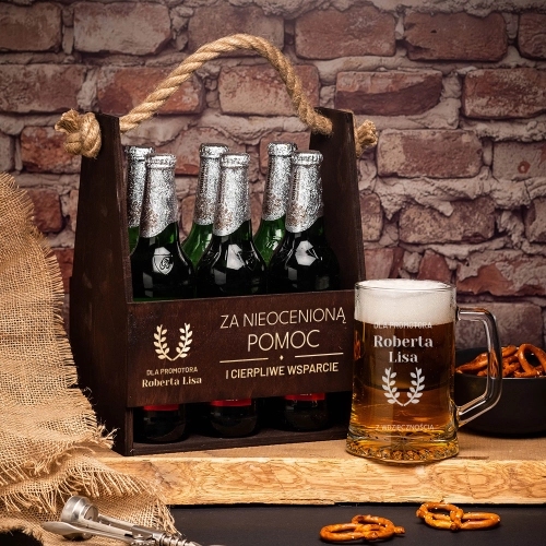  Nosidło i Kufel na Piwo z Grawerem - Prezent Dla Promotora