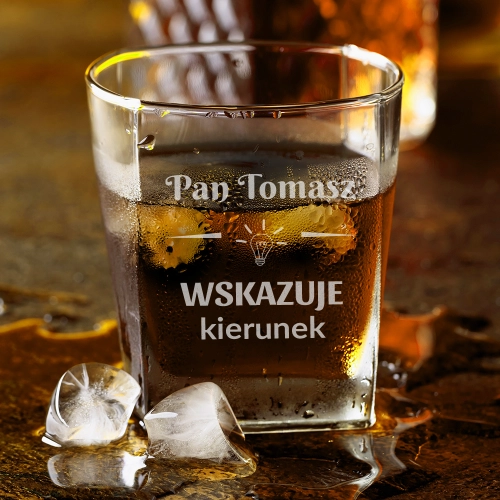 Szklanka do Whisky z Grawerem - Prezent dla Wychowawcy