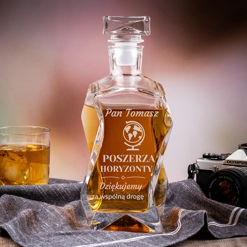  Karafka do Whisky z Grawerem - Prezent dla Wychowawcy - Łamana