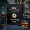 Zestaw Skrzynka na Whisky + Szklanka z Grawerem dla Elektryka - Prezent dla Fotografa