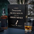 Zestaw Skrzynka na Whisky + Szklanka z Grawerem dla Nauczyciela - Prezent dla Nauczyciela