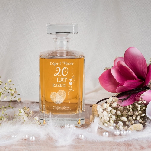 Karafka na whisky z grawerem na rocznicę