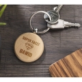 Drewniany brelok do kluczy z grawerem