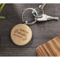 Drewniany brelok do kluczy z grawerem