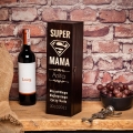 Skrzynka na wino z grawerem dla mamy zamykana