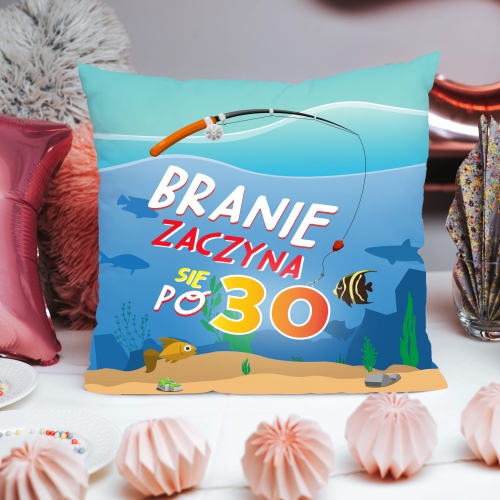 Poduszka z nadrukiem na 30 urodziny