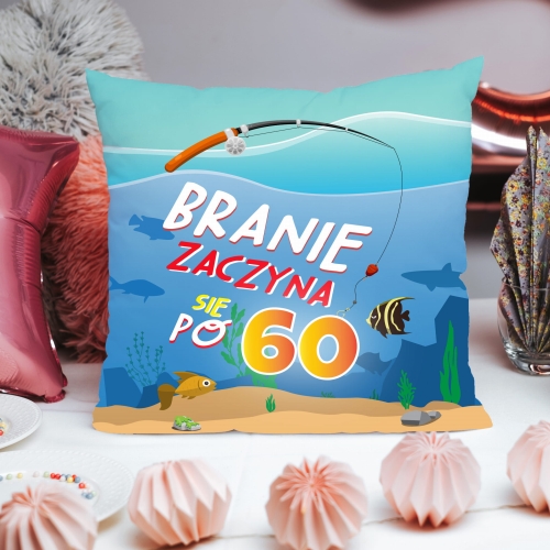 Poduszka z nadrukiem na 60 urodziny