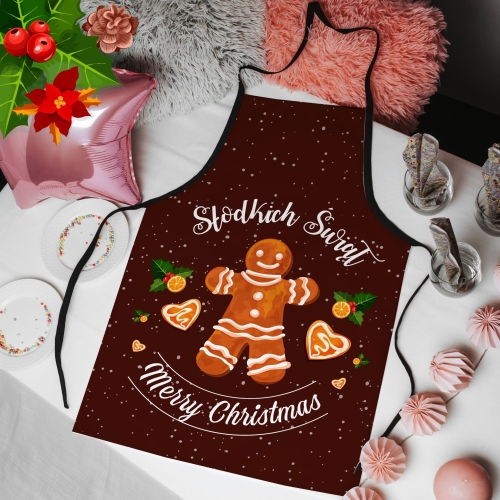 Świąteczny Fartuch Kuchenny Słodkich Świąt Merry Christmas