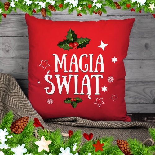 Poduszka świąteczna z nadrukiem