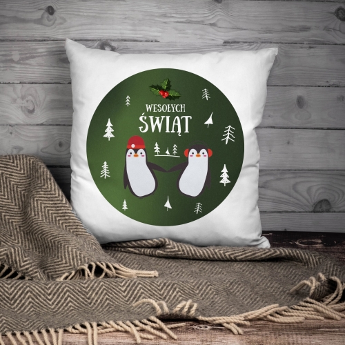 Poduszka świąteczna z nadrukiem