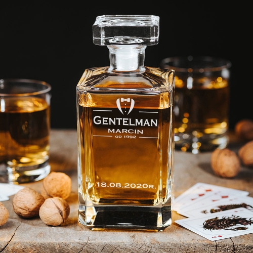 Karafka na whisky z grawerem