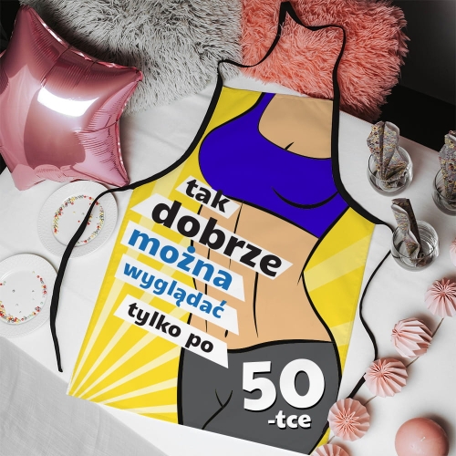 Fartuch kuchenny z nadrukiem na urodziny