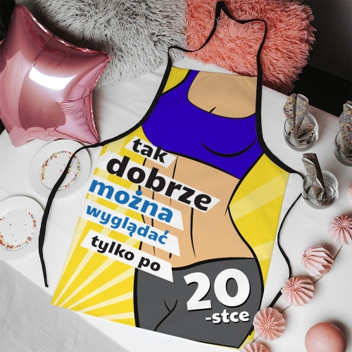 Fartuch kuchenny z nadrukiem na urodziny