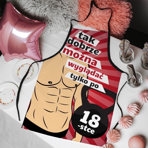 Fartuch kuchenny z nadrukiem na urodziny