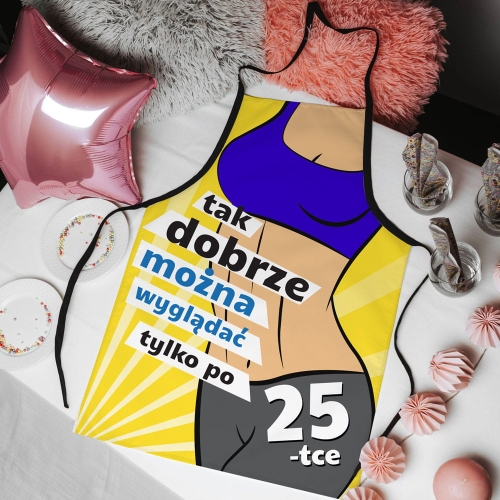 Fartuch kuchenny z nadrukiem na urodziny