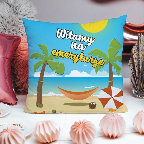 Poduszka z nadrukiem dla emeryta
