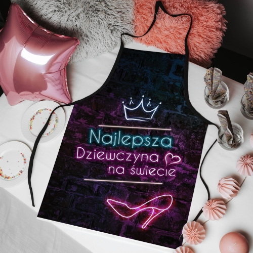 Fartuch kuchenny z nadrukiem dla dziewczyny