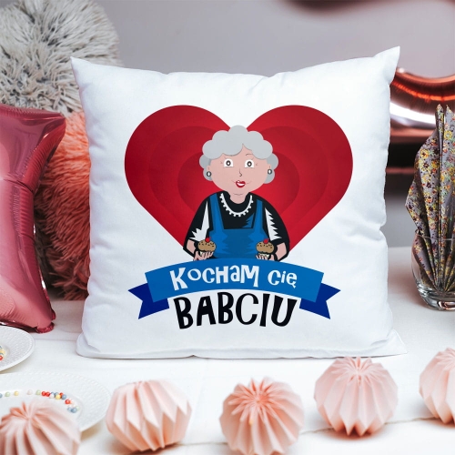 Poduszka z nadrukiem dla babci