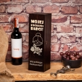 Skrzynka na wino z grawerem dla babci zamykana