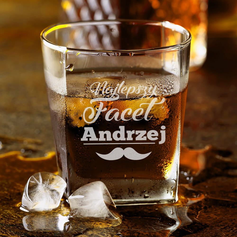 Prezent na Andrzejki - Szklanka Do Whisky z Grawerem Prezent dla Andrzeja - Najlepszy Facet Andrzej