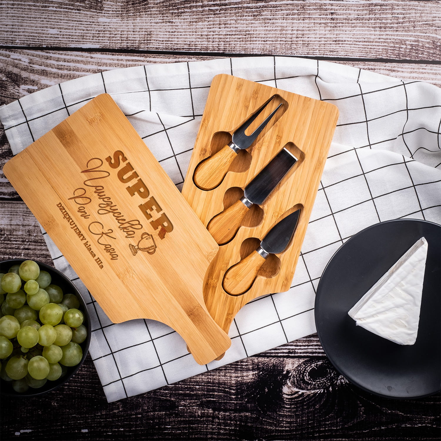 Deska Do Serów z Grawerem - Prezent dla Nauczycielki - Dzień Nauczyciela - Super Nauczycielka