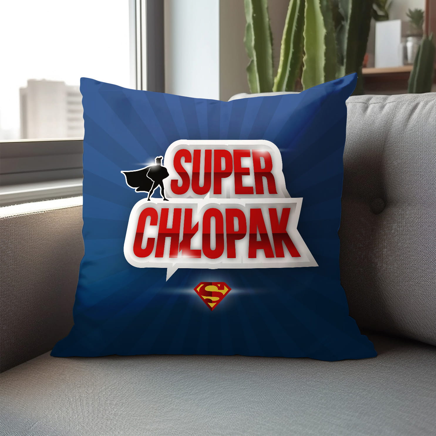 Poduszka dla Chłopaka - Prezent dla Niego na Dzień Chłopaka - Super Chłopak
